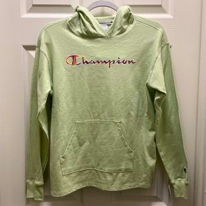 NEW Champion Mint Middleweight Long Sleeve Jersey Hoodie